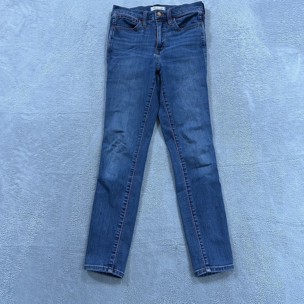 Madewell Jeans Women's 26 10" Roadtripper Mid Rise Blue Denim Skinny Stretch